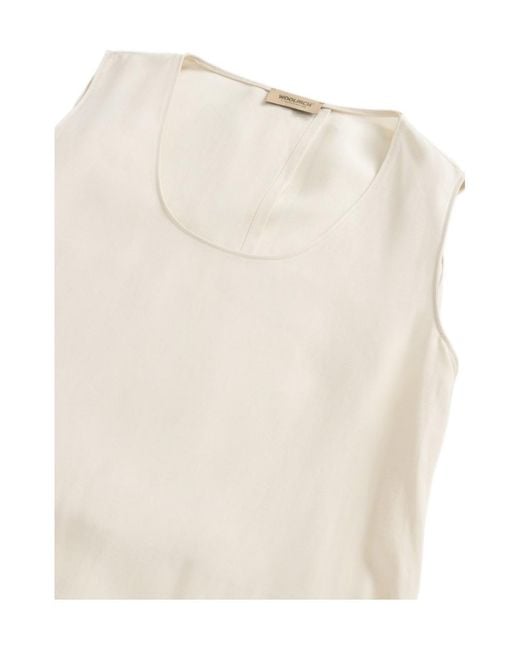 Woolrich Natural Belted Waist Sleeveless Dress