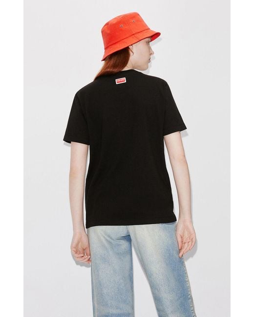 KENZO Black Loose-Fit Varsity Jungle Elephant T-Shirt