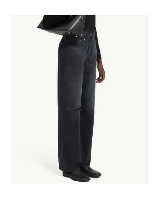 MM6 by Maison Margiela Black Straight-Leg Jeans