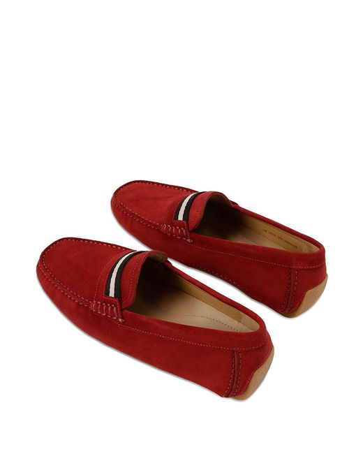 Bally Red Logo Business Casual Shoes for men