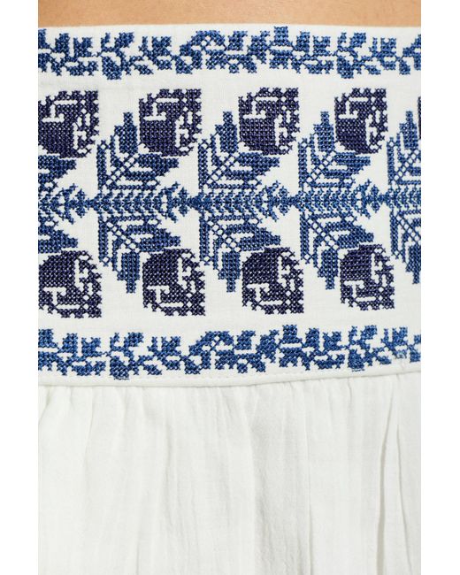 Isabel Marant Blue Isabel Marant Étoile Picadilia Embroidered Skirt