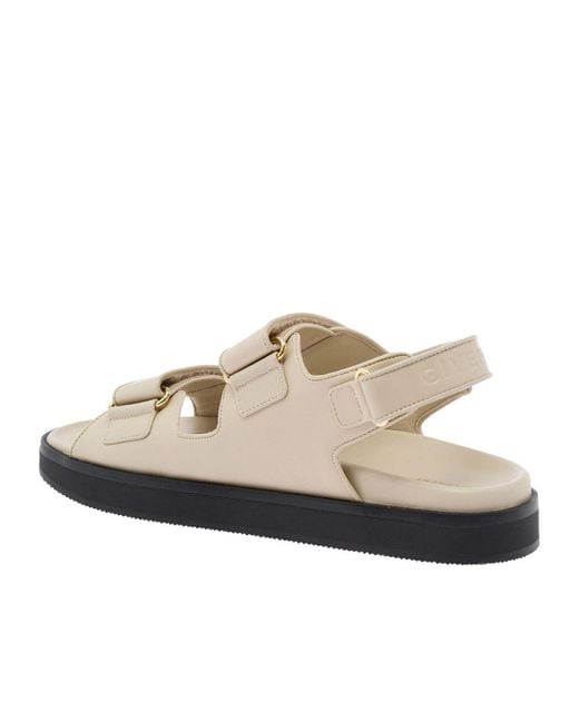 Givenchy Natural Logo Plaque Sandals