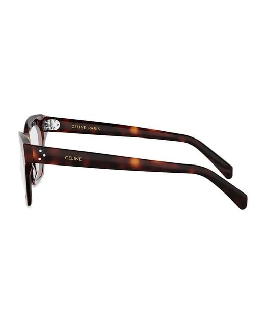Céline White Full-Rimmed Plano Lenses