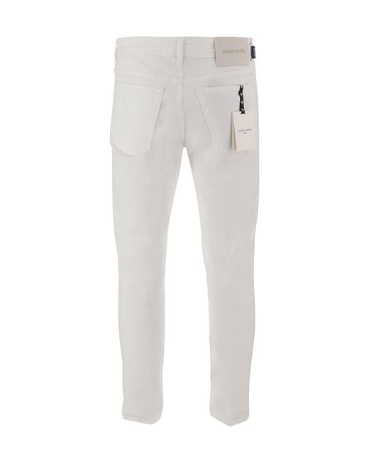 Jacob Cohen Gray Slim Five-Pocket Jeans for men