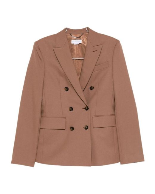 Stella McCartney Brown Double-Breasted Blazer