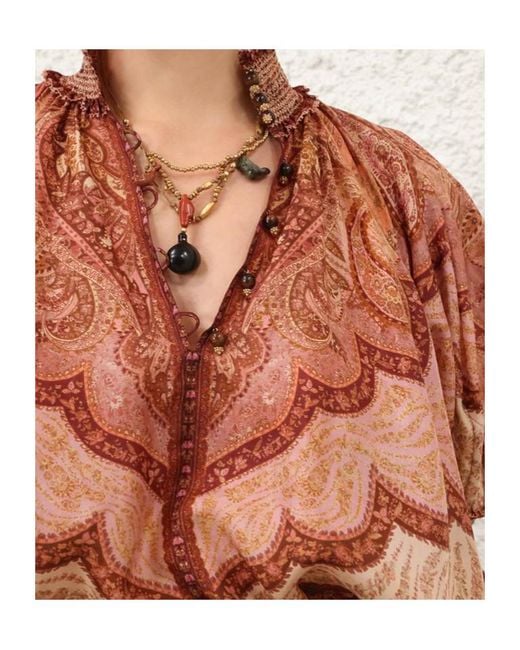 Zimmermann Multicolor Wanderlust Frill Blouse