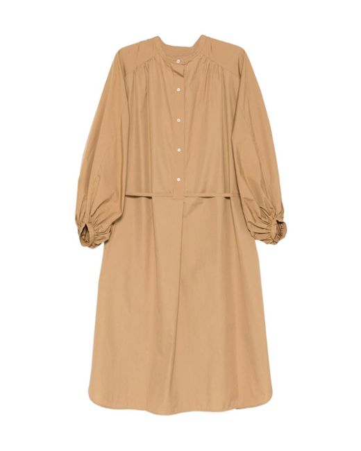 Loulou de Saison Natural Vitti Belted Shirt Dress