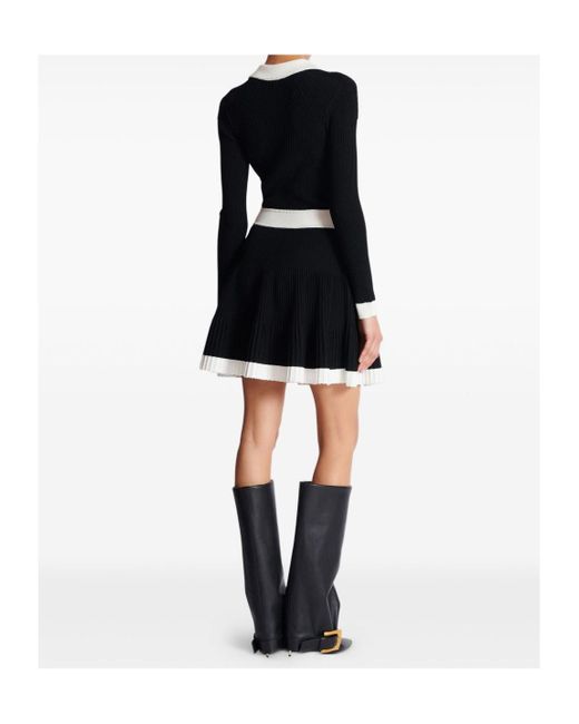 Balmain Black Knitted Mini Dress