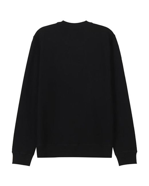 KENZO Black Round Collar Long Sleeve Sweater for men