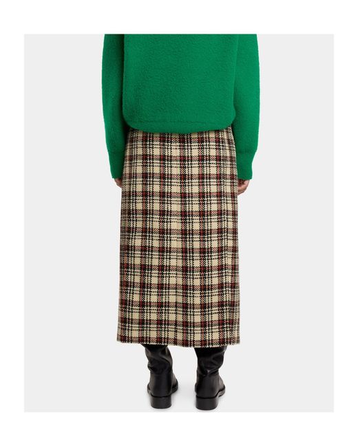 Rabanne Multicolor Tartan-Pattern Midi Skirt