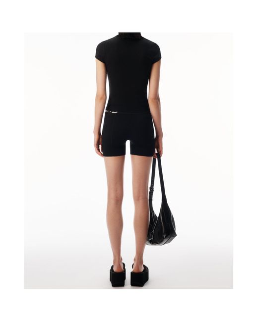 Alexander Wang Black Logo Fitted T-Shirt
