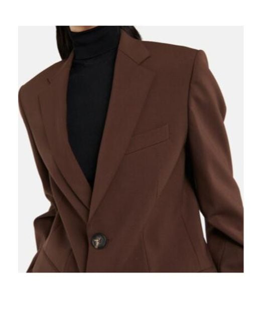 Petar Petrov Brown Ilan Single-Breasted Wool Blazer