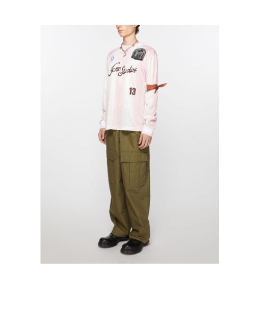 Acne Multicolor Logo-Print Scarf for men