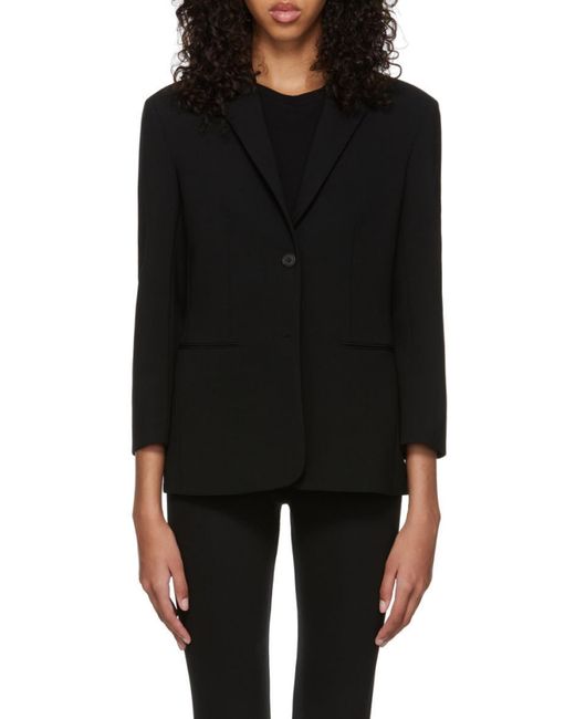 The Row Black Single-Breasted Blazer