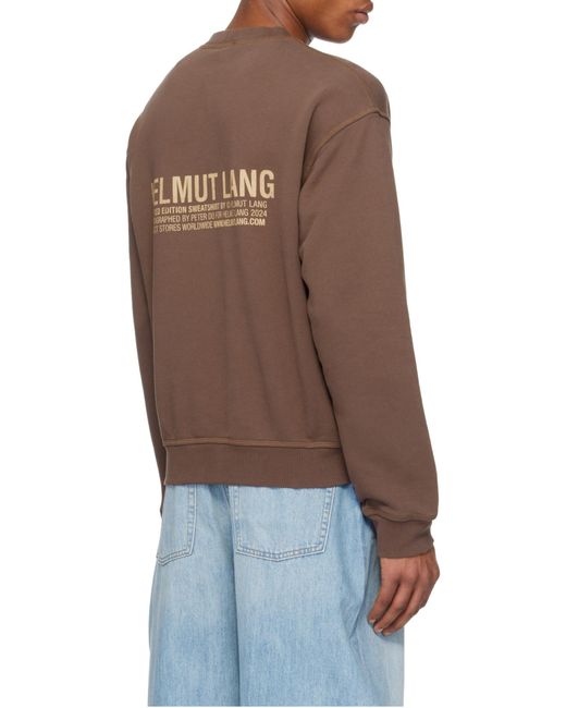 Helmut Lang Brown Brooklyn-Postcard Sweatshirt for men