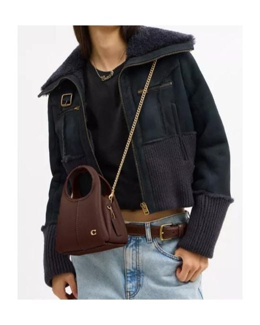 COACH Brown Lana Leather Tote Bag