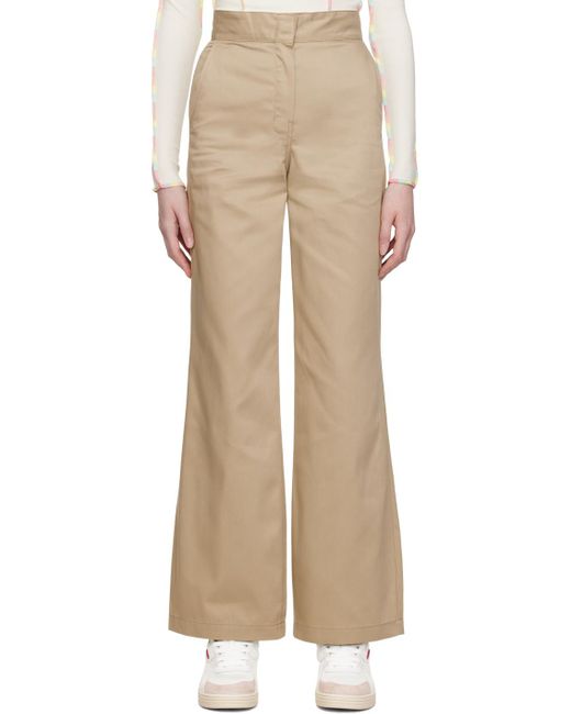 Palm Angels Natural Straight Leg Chino Pants