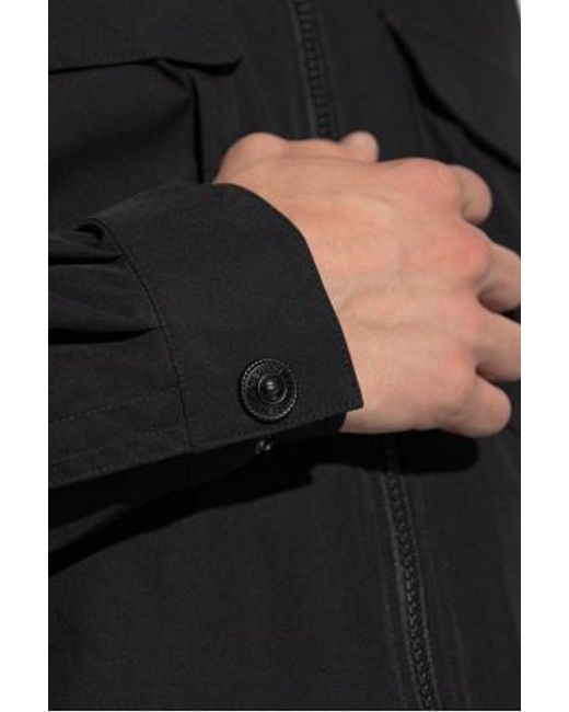 Versace Jeans Blue Couture Logo Embossed Shirt Jacket for men