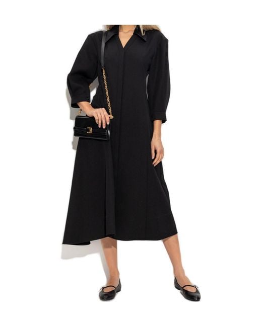 Jil Sander Black Wool Dress