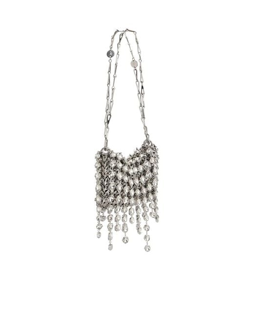 Rabanne White Rabanne 1969 Nano Fringe Shoulder Bag