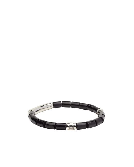 Ferragamo White Logo Engraving Bracelet for men