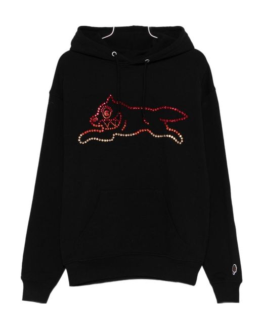 ICECREAM Black Graphic-Embellished Hoodie for men