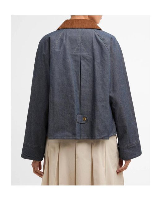 Barbour Blue Zipped Denim Jacket