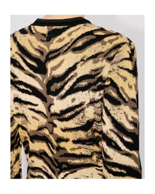 KENZO Multicolor Tiger Crewneck Buttoned Cardigan