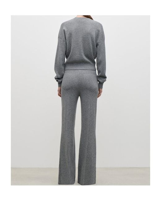 Victoria Beckham Gray Alina Knitted Trouser
