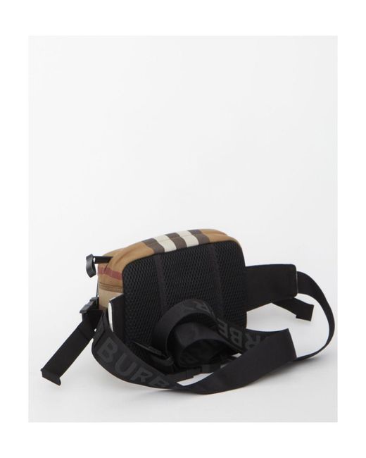 Burberry Black Paddy Checked Belt Bag for men