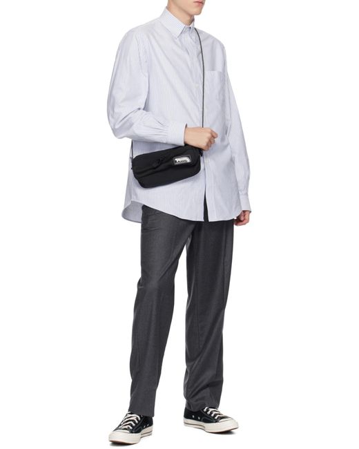 Maison Kitsuné Black Maison Kitsuné Flash Fox Crossbody Bag for men