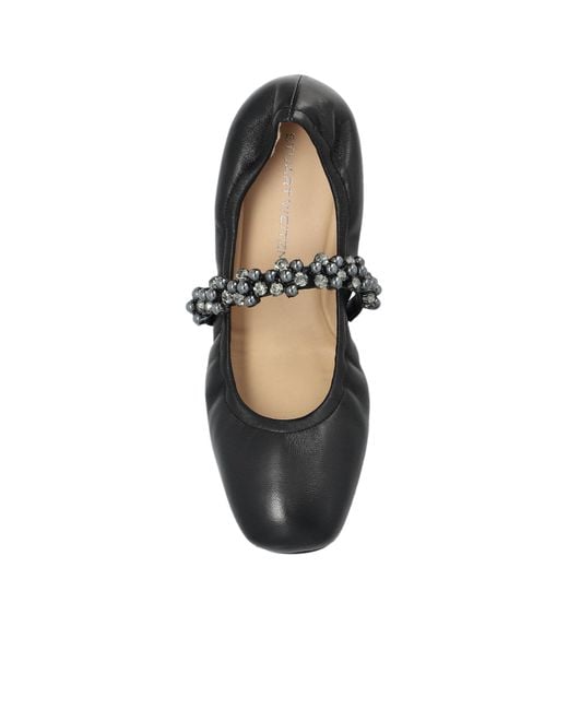 Stuart Weitzman Black Round Head Ballet Shoes