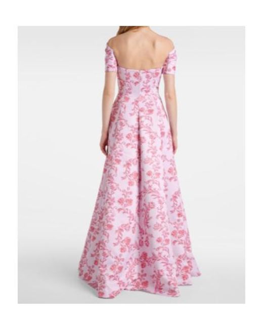 Emilia Wickstead Pink Mara Floral Gown