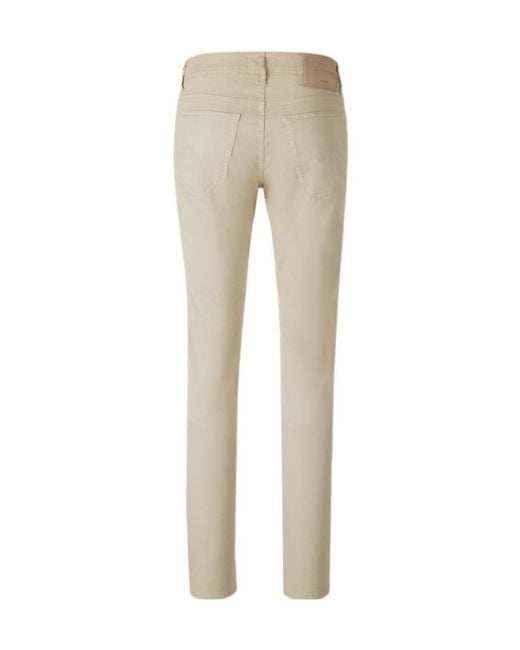 Jacob Cohen Natural Logo-Embroidered Jeans for men