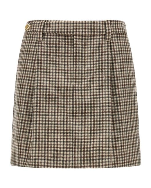 Brunello Cucinelli Multicolor Virgin Wool Skirt