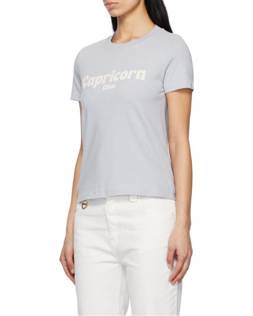 Chloé White Capricorn T-Shirt
