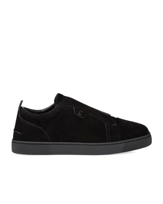 Christian Louboutin Black St Louis Suede Trainers for men