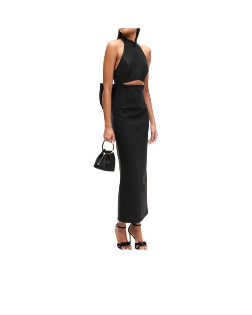 Jimmy Choo Black Satin Drawstring Bucket Bag