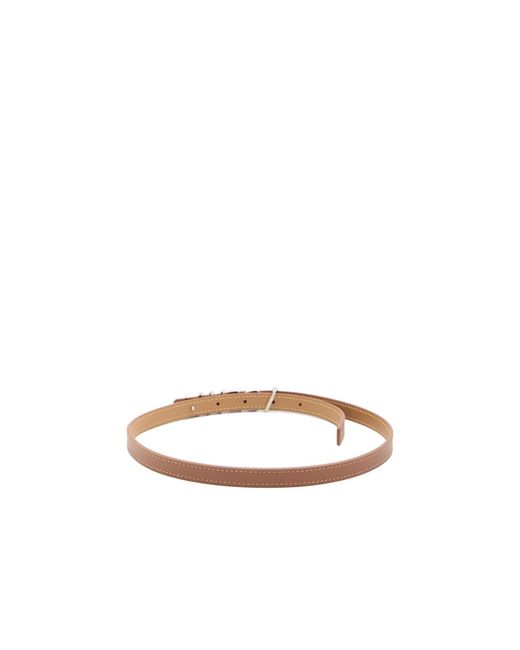Loewe White Logo Lettering Buckle Belt