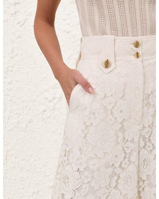 Zimmermann Natural Luna Lace Trousers