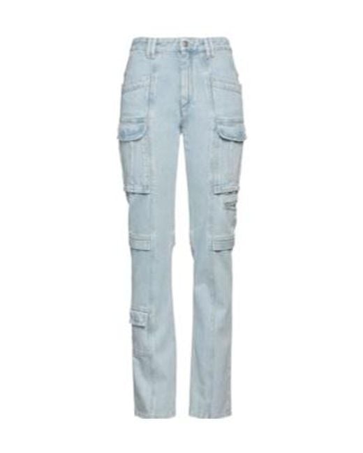 Isabel Marant Blue Minimalist Stylish Straight-Leg Jeans