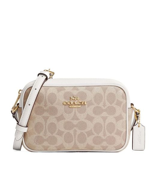 COACH Natural Mini Jamie's Signature Canvas Camera Bag