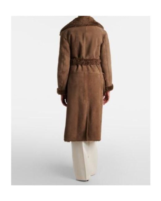 Ralph Lauren Brown Wilmer Reversible Shearling Coat
