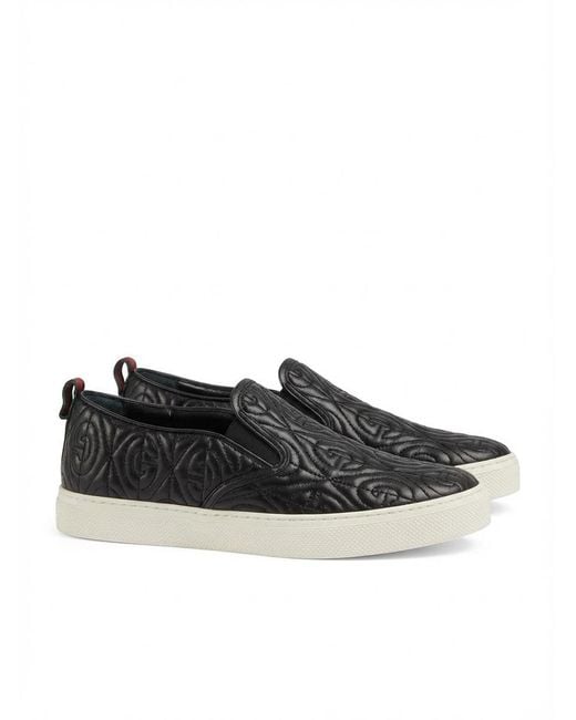 Gucci Black G Quilted Casual Sneakers for men