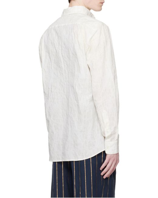 Vivienne Westwood White Orb Embroidered Shirt for men