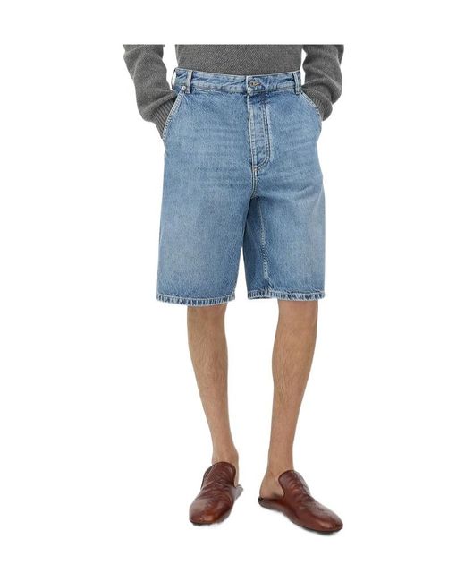 Bottega Veneta Blue Knee-Length Shorts for men