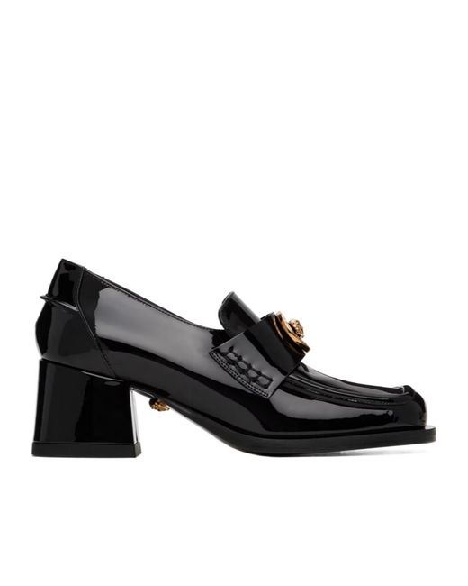 Versace Black Alia 55Mm Leather Loafers