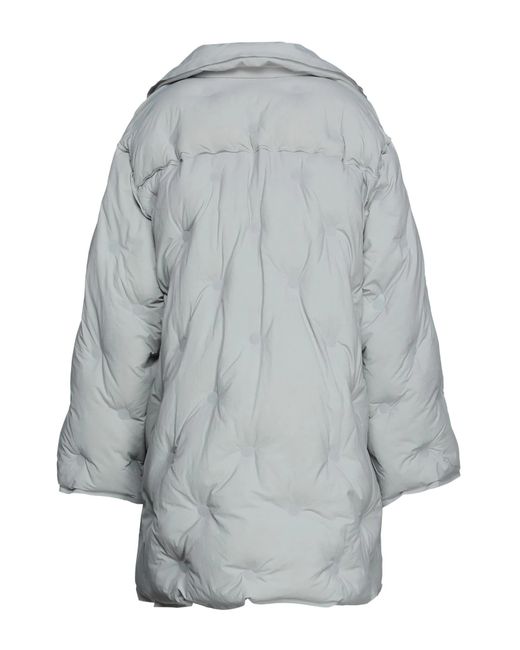 Maison Margiela Gray Long-Sleeve Double-Breasted Down Coat