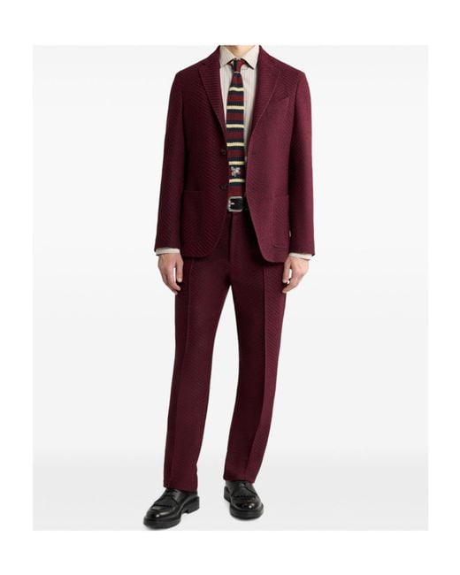 Etro Red Single-Breasted Jacket for men