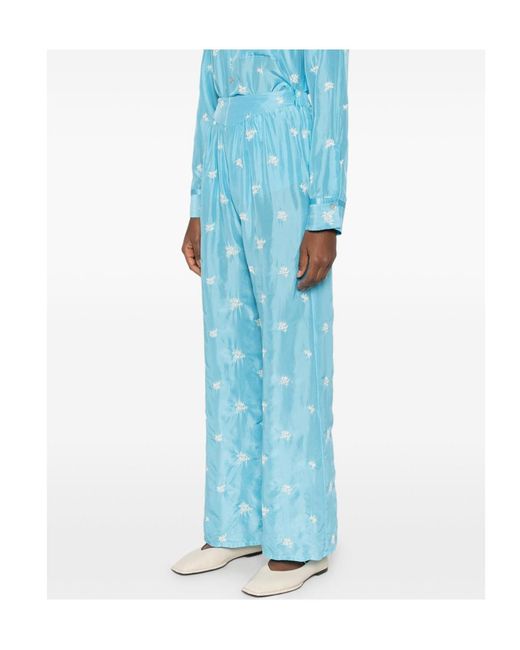 Forte_forte Blue Embroidered Trousers